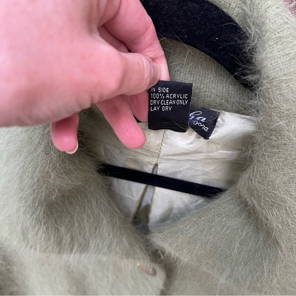 Venesha Angora Sweater Coat In Olive Green Sz M - Picture 4 of 13